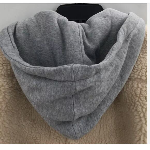 BP. NWT Hooded Tan Memoir Teddy Coat Jacket  Button Up Size XS gray removable - Picture 14 of 15